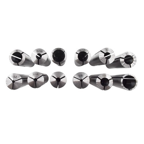 Solid Spare #3 Morse Taper Shank Collets 3MT MT3 1/8" - 3/4" Chuck Set 12 Pack