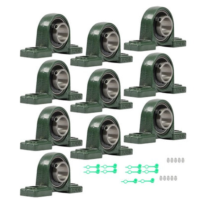 Solid Spare 10Pcs UCP206-20 Pillow Block Bearing 1-1/4" Bore 2 Bolt Solid Base Self-Aligning