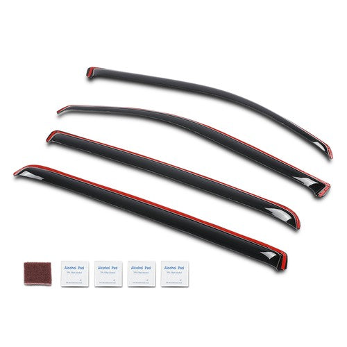 Solid Spare Fit For 2019-2025 Ram 1500 Crew Cab Rain Guards Window Visors Vent Shade