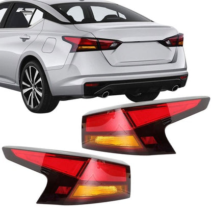 Solid Spare Fit For Nissan Altima 2019-2020 Red Driver & Passenger Rear Brake Tail Lights
