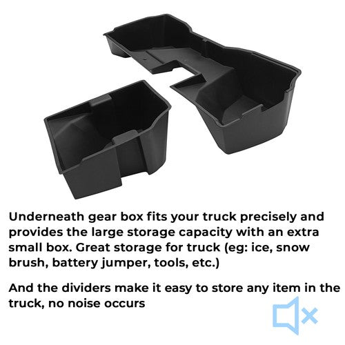Solid Spare Underseat Storage Box For 14-19 Silverado Sierra 1500 2500HD Extended Double Cab