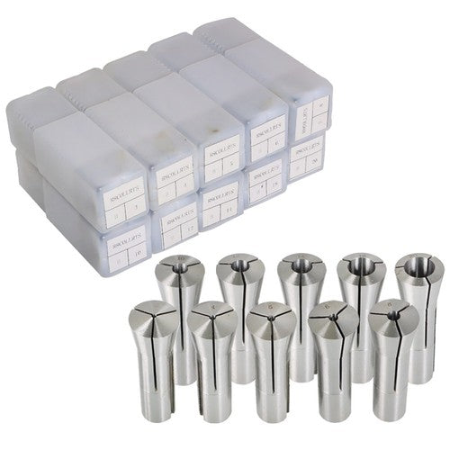 Solid Spare 10pc R8 7/16-20 Round Collet Set 3mm-20mm Milling Lathe High Precision 0.0006"