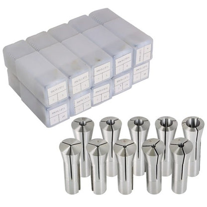 Solid Spare 10pc R8 7/16-20 Round Collet Set 3mm-20mm Milling Lathe High Precision 0.0006"