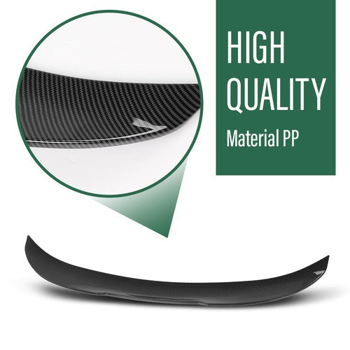 Solid Spare Fit For 11-17 BMW F10 5 Series M5 Rear Trunk Spoiler Wing Carbon Look PSM Style