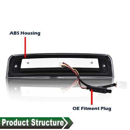 Solid Spare Fit For 2009-2017 RAM 1500 2500 3500 3D LED Truck Tail Brake Light Cargo Lamp