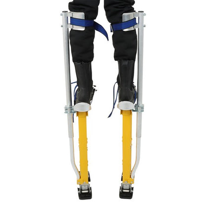 Solid Spare 24"-40" Aluminum Drywall Tool Yellow Adjustable Height Stilts For Painter Taping