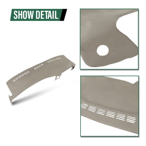 Solid Spare Fit For 99-06 Silverado Sierra TPE Dash Cap Cover Dashboard Overlay Light Gray