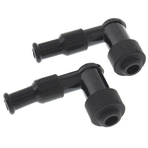 Solid Spare 2×Spark Plug Boot Cap Cover Resistor LB05F 90 Degree ATV Motorcycle Snow
