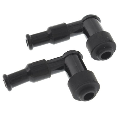 Solid Spare 2×Spark Plug Boot Cap Cover Resistor LB05F 90 Degree ATV Motorcycle Snow