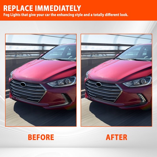 For 2016-2018 Hyundai Elantra LED DRL Turn Signal Night Driving Fog Lights Pair