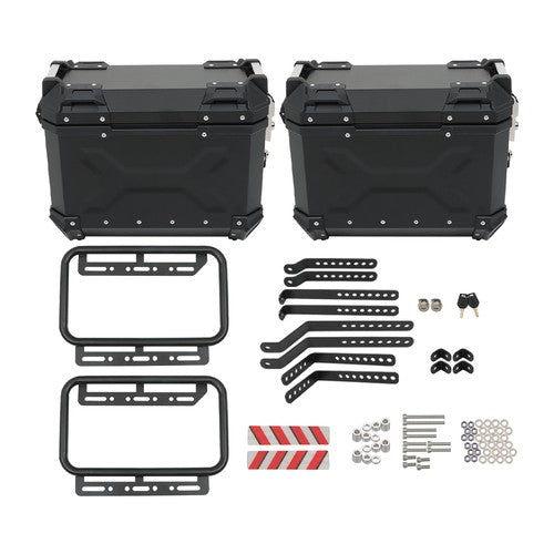 Solid Spare New Motorcycle 36L Side Case Hard Saddlebag + 55L Top Case Tail Box Luggage