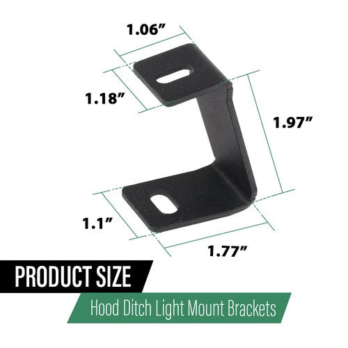 Solid Spare LED Light Pod Hood Ditch Mounting Bracket Fit For 15-23 Ford F150 17-23 Raptor