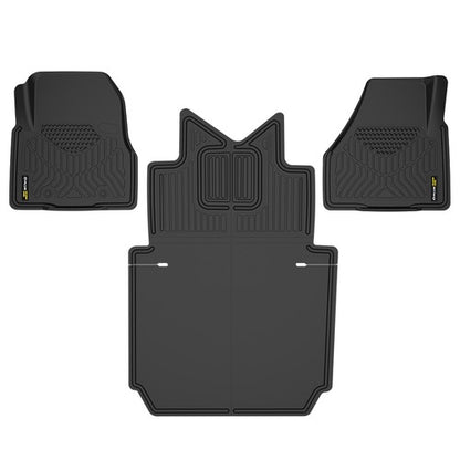 Solid Spare All Weather TPE Floor Mats Liners Fit For 18-25 Freightliner Cascadia 116 126