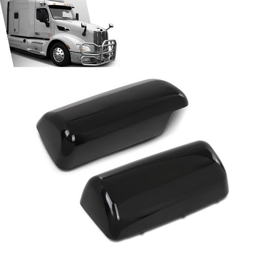 Solid Spare Black Replacement Door Mirrors Covers Right+Left Side Fit For Peterbilt 579