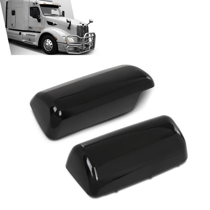 Solid Spare Black Replacement Door Mirrors Covers Right+Left Side Fit For Peterbilt 579