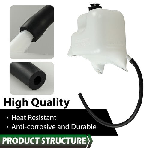 Solid Spare Fit For 1981-87 Chevy GMC GM Truck Coolant Bottle & Cap W/Mounting Hardware&Hose