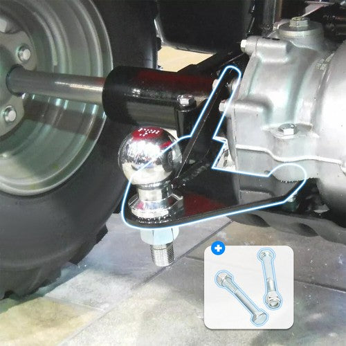 Solid Spare For Honda 250 Recon TRX ATV Ball Hitch 97-18 Powder Coated Finish With Hardware