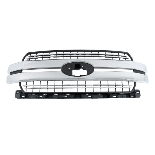 Solid Spare Chrome Front Bumper Grille Grill For Ford F-150 F150 2018-20 Lariat Style
