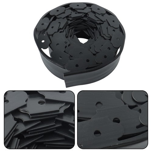 Solid Spare L-shaped Garden Edge Lawn 49FT Grass Stone Isolation Strip 75pcs Anchoring Spik