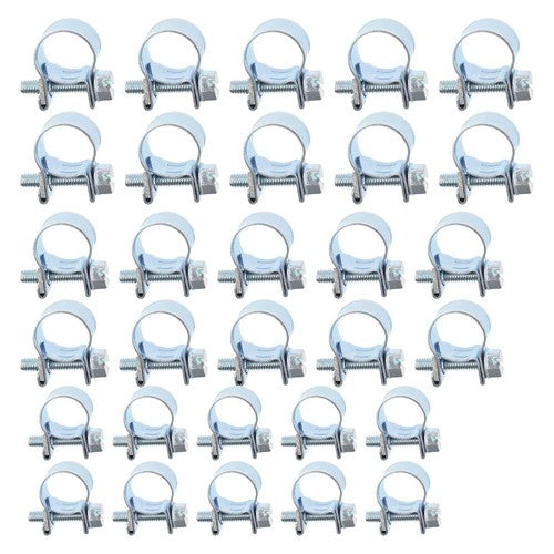 Solid Spare (1/4", 5/16", 3/8") 30 PCS Fuel Injection Hose Clamp / Auto Fuel Clamps