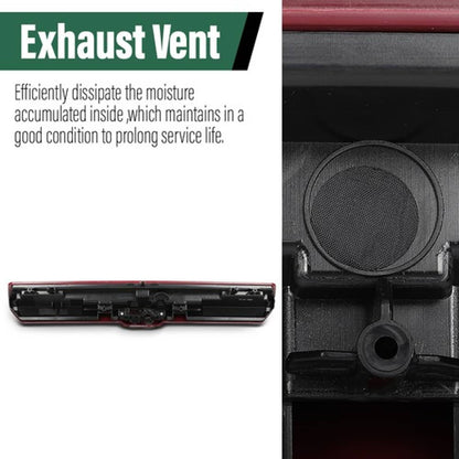 Solid Spare Fit For 2019-2025 Chevy Silverado GMC Sierra Third Brake Light w/ 2 Camera Holes