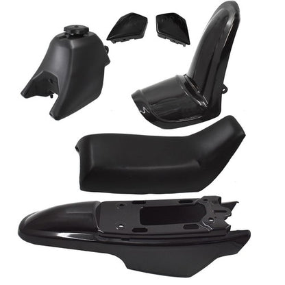 Solid Spare Plastic Fender Body Seat Gas Tank Kit for Yamaha PW50 PY50 Black