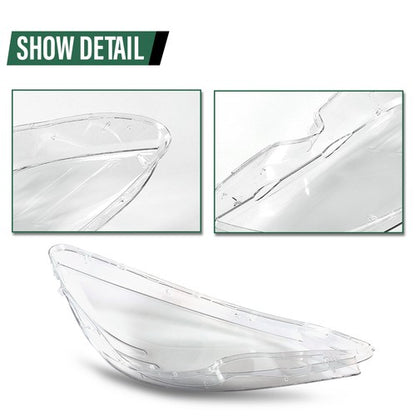 Solid Spare Pair Headlight Headlamp Lens Cover Fit For 2008-2011 Mercedes Benz C-Class W204