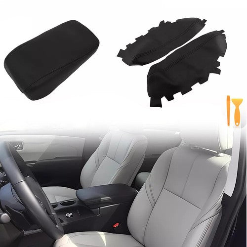 Door Panel Center Console Lid Armrest Cover Black For Toyota Avalon 2013-2018