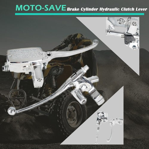 Solid Spare 1" Motorcycle Universal Handlebar Hydraulic Brake Master Cylinder & Clutch Lever