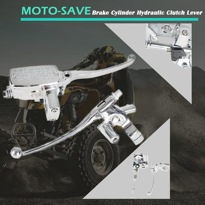 Solid Spare 1" Motorcycle Universal Handlebar Hydraulic Brake Master Cylinder & Clutch Lever