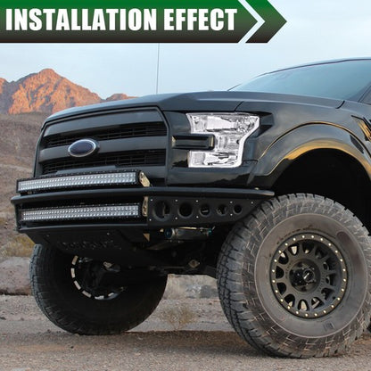 Solid Spare Fit For 15-17 Ford F-150 Chrome Housing Clear Corner Headlights Headlamps LH RH