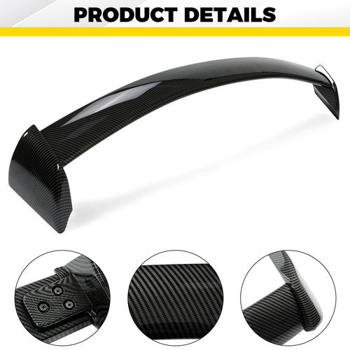 Solid Spare For 02-07 06 Subaru Impreza WRX STI Rear Window Roof Spoiler Carbon Fiber Style