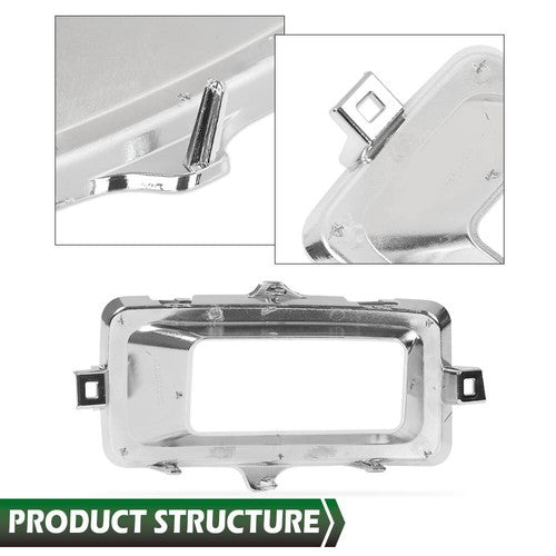 Solid Spare Fit For 2014-2015 Chevrolet Silverado 1500 Fog Light Trim Right+Left Side