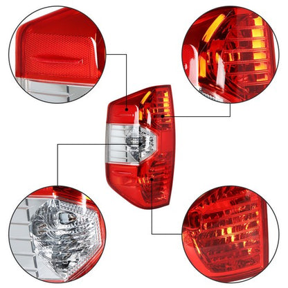 Solid Spare Red Tail Lights Fit For 2014-2020 Toyota Tundra Lamps Left/Driver Halogen Rear