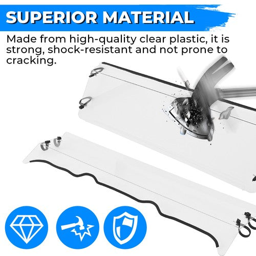 Solid Spare Plastic Clear Full Size Front Windshield Fit Polaris Ranger XP 500 800 2009-2024
