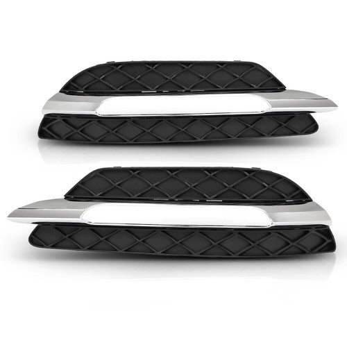 Solid Spare Fit For 2012-2015 Mercedes Benz C-Class Daytime Running Light Cover Left+Right