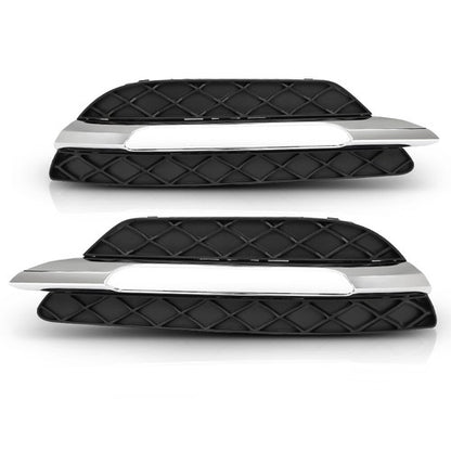 Solid Spare Fit For 2012-2015 Mercedes Benz C-Class Daytime Running Light Cover Left+Right