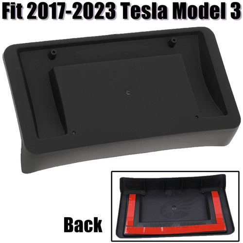 Fit 2017-2023 Tesla Model 3 Front License Plate Mount Bracket Panel Holder 17-23