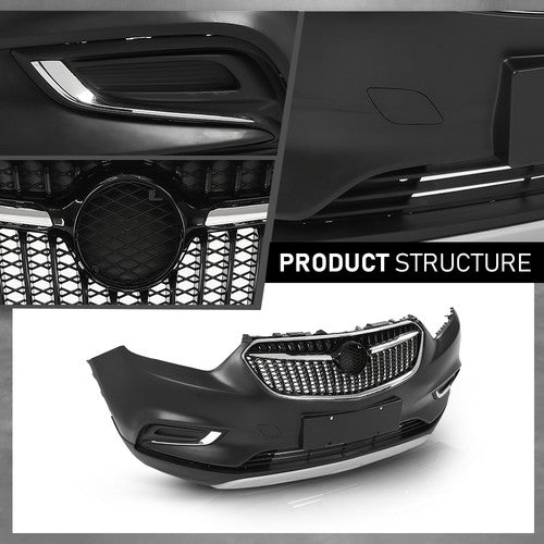 Solid Spare Front Bumper Cover Grille Kit Fit For 2017 2018 2019 2020 2021 2022 Buick Encore