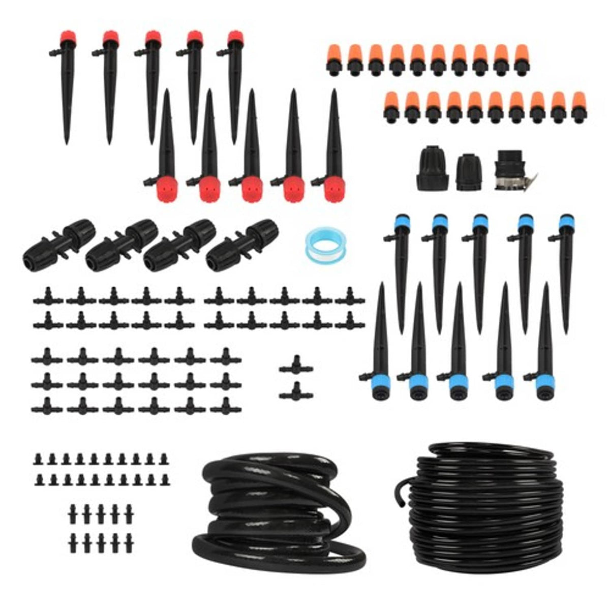 Solid Spare With Tubing Hose Adjustable Nozzle Micro Drip 226FT Automatic Irrigation System