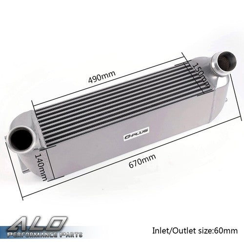 Solid Spare Fit For 2012-up BMW M2/328i/335i/428i Aluminum Front Mount Intercooler
