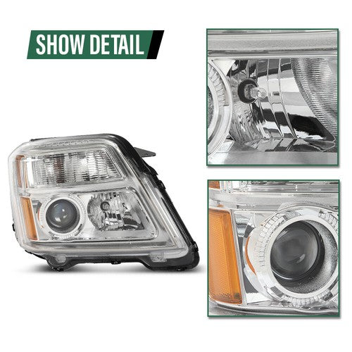 Solid Spare Fit For 2010-2015 GMC Terrain SL/SLT/SLE Halogen Headlights Assembly Left+Right