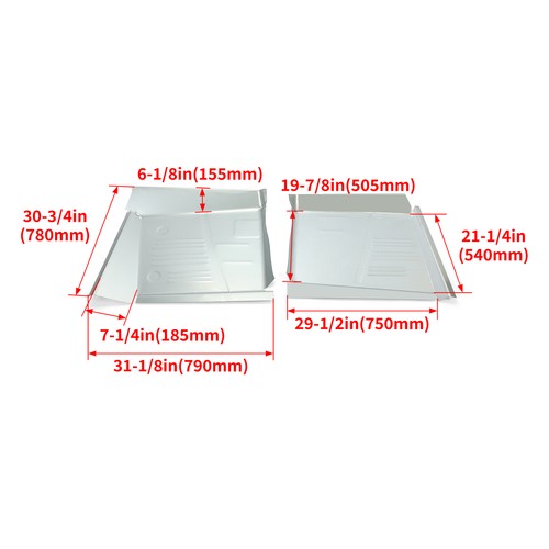 Solid Spare For 61-64 Chevrolet Impala Bel Air Front Floor Pan Driver & Passenger Side New