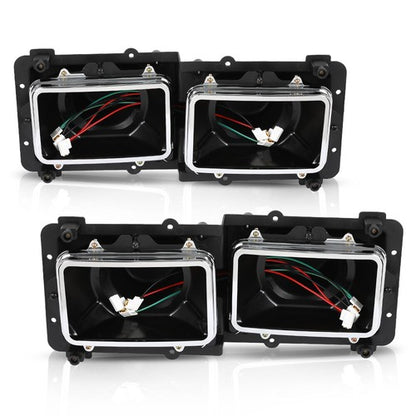 Solid Spare Headlight Housing Base Fit For 89-03 Freightliner FLD 112 120 Left+Right