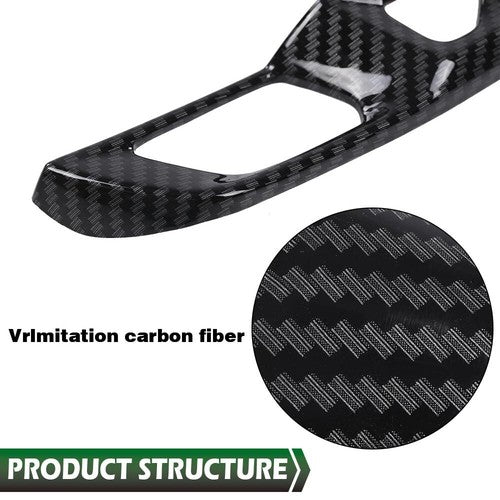 Solid Spare Fit For 2020-2023 Corvette C8 Carbon Look Door Lock Switch Button Panel Cover