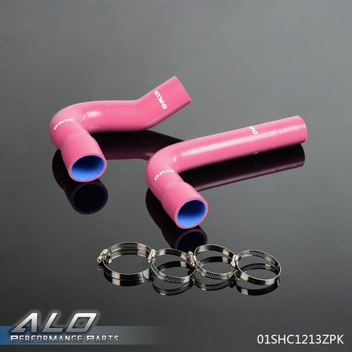 Solid Spare Fit For 67-1970 Ford Mustang/Falcon/Fairlane V8 Silicone Radiator Hose Kit Pink