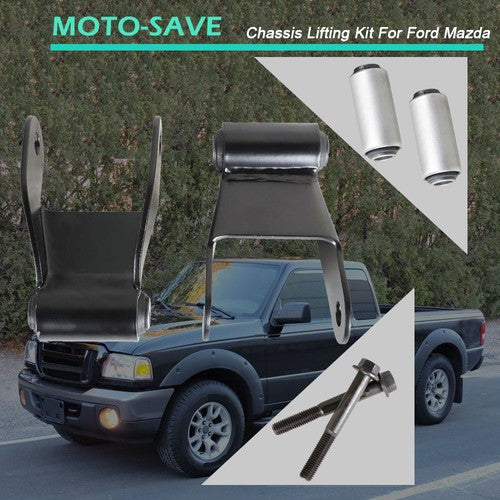 Solid Spare For Mazda B2300 B2500 B3000 Truck Rear Leaf Spring Shackle Bracket Repair Kit