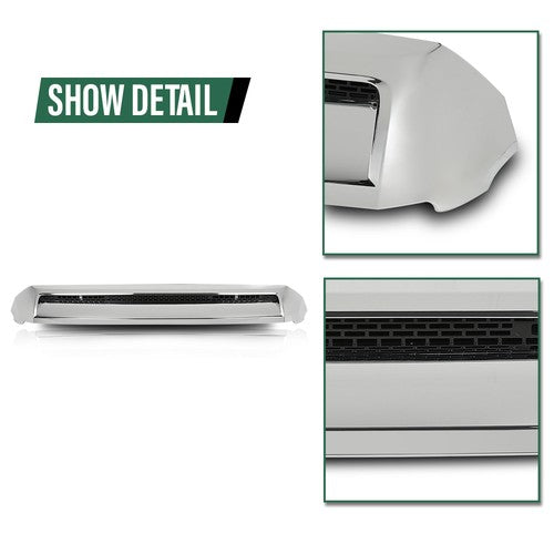 Solid Spare Fit For Toyota Tundra 14-21 Front Upper Hood Bulge Molding Grille Trim Chrome