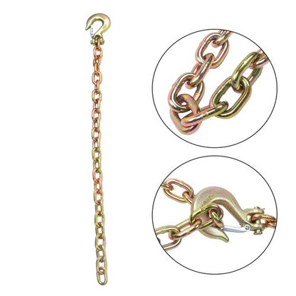 Solid Spare 3/8"×35" 2 Pcs G70 26400Lbs Trailer Safety Chain With Clevis Slip Hook
