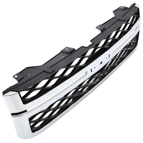 Solid Spare Grille Assembly For 2011-14 Silverado 2500 HD Silverado 3500 HD Black and Chrome